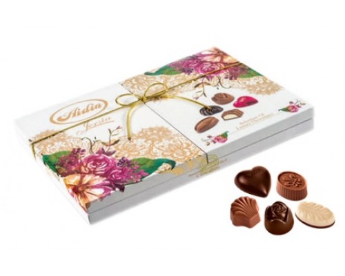 Шоколадные конфеты Aidin Jersia LUX Ассорти в подарочной упаковке и пакете 235гр