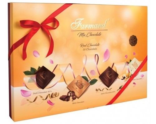 Шоколадные конфеты ассорти Farmand "REGALO" 222гр в сумочке