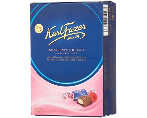 Шоколадные конфеты KARL FAZER с малиновым йогуртом 150г