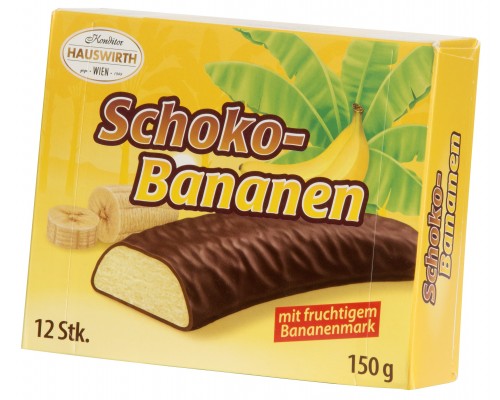 Банановое суфле Хаусверт,  в темном шоколаде 150гр