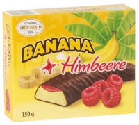 Банановое суфле Хаусверт с малиновым джемом в темном шоколаде 150гр
