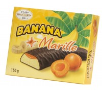 Банановое суфле Хаусверт с абрикосовым джемом в темном шоколаде 150гр