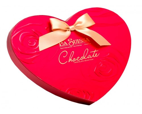 Шоколадные конфеты La Suissa Сердца с бантом  350 гр