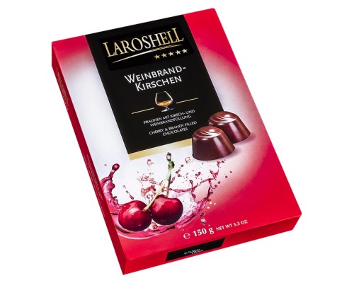 Шоколадные конфеты Laroshell бренди и вишня, 150г