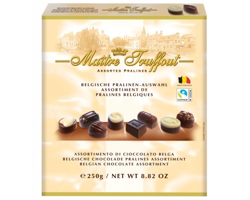 Набор шоколадных конфет Maitre Truffout Бельгийское пралине Ассорти 250гр