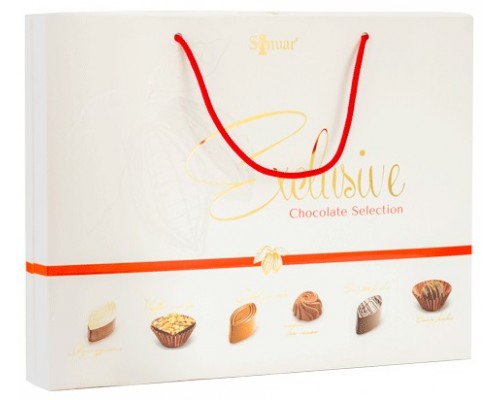 Sonuar Эксклюзив Набор шоколадных конфет ассорти в сумочке Белый 210гр