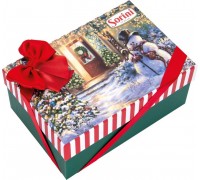 Шоколадные конфеты Sorini  "Классическая новогодняя коробка" с начинкой из орехового крема и злаков 300 гр