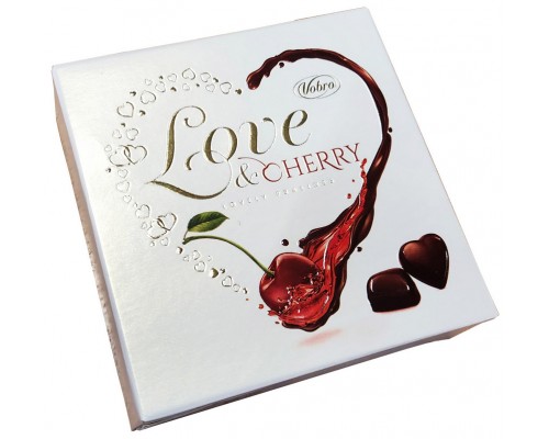 Шоколадные конфеты Vobro Love & Cherry dишня в ликере 45гр
