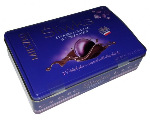 Шоколадные конфеты Mieszko Слива в шоколаде жесть 325 гр.