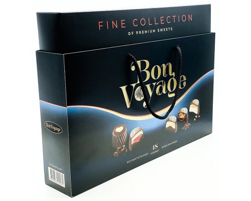 Набор шоколадных конфет Bon Voyage "Синий" в подарочной сумочке 370гр