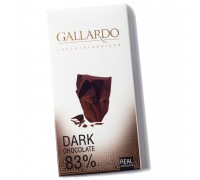 Шоколад  Gallardo горький 83% 80гр (Срок годности до 10/01/2023)