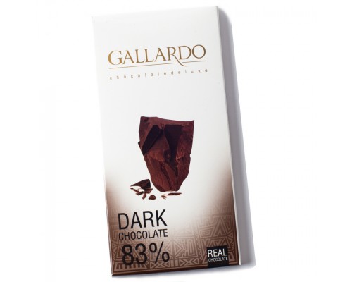 Шоколад  Gallardo горький 83% 80гр 