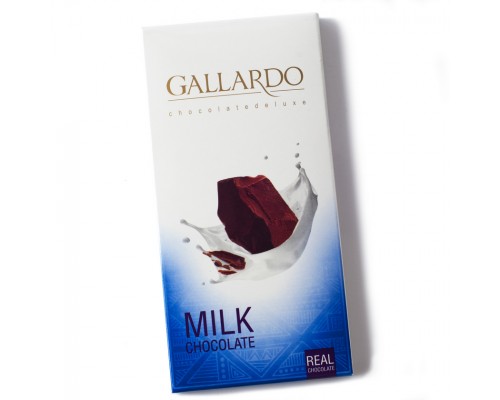Шоколад молочный Gallardo 80гр (Срок годности до 10/01/2023)