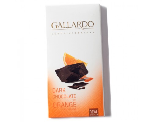 Шоколад Gallardo с апельсином 80гр 