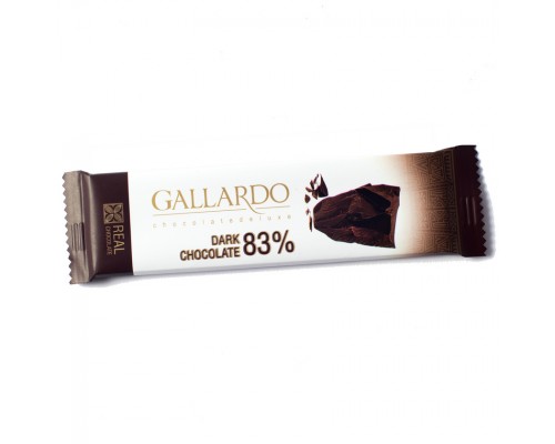 Шоколад горький Gallardo 83% 23гр[1/24шт]