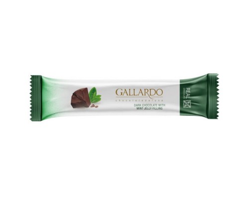 Шоколад Gallardo с мятной начинкой 25гр[1/24шт]