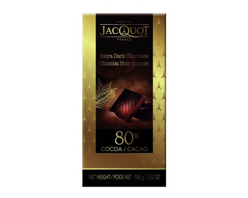 Шоколад горький  JACQUOT 80% 100гр