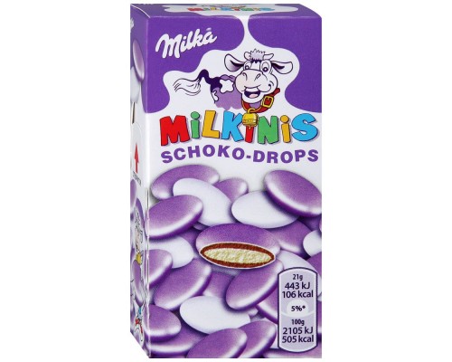 Шоколадное драже Milka Milkinis Schoko-drop 42 гр 