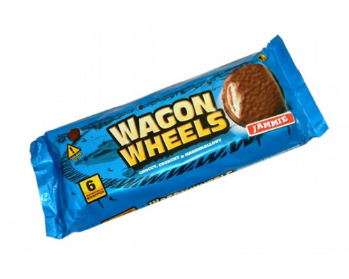 Печенье Wagon Wheels Jammie в шоколаде с прослойкой из суфле и джема 228,6гр.