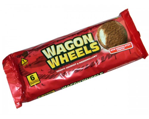 Печенье Wagon Wheels Original в шоколаде с прослойкой из суфле 216гр.