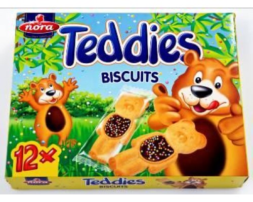 Нора Печенье с какао кремом и драже "Teddies" (Тэдди) (14.6г*12) 175г 