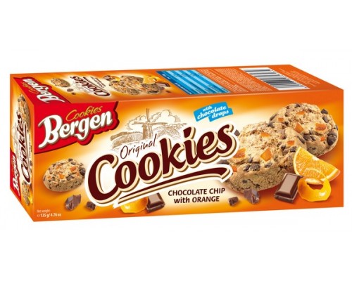 Печенье Bergen Cookies с Апельсином 135гр