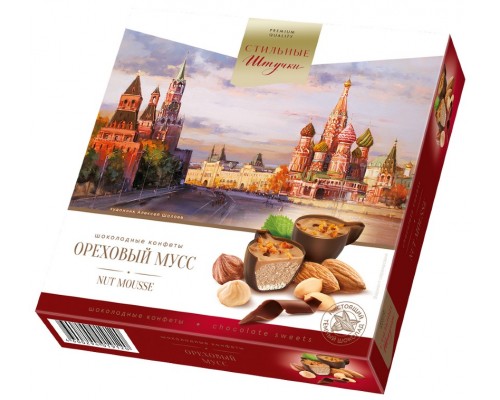  Шоколадные конфеты Стильные штучки Ореховый мусс Москва 104гр