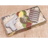 Набор фигурного шоколада ШокИн Военный (пистолет, обойма) 85гр